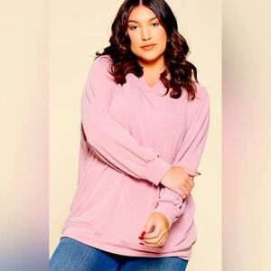 New!Plus Size Solid French Terry Casual Hoodie Relaxed Fit Sizes 1X 2X 3X